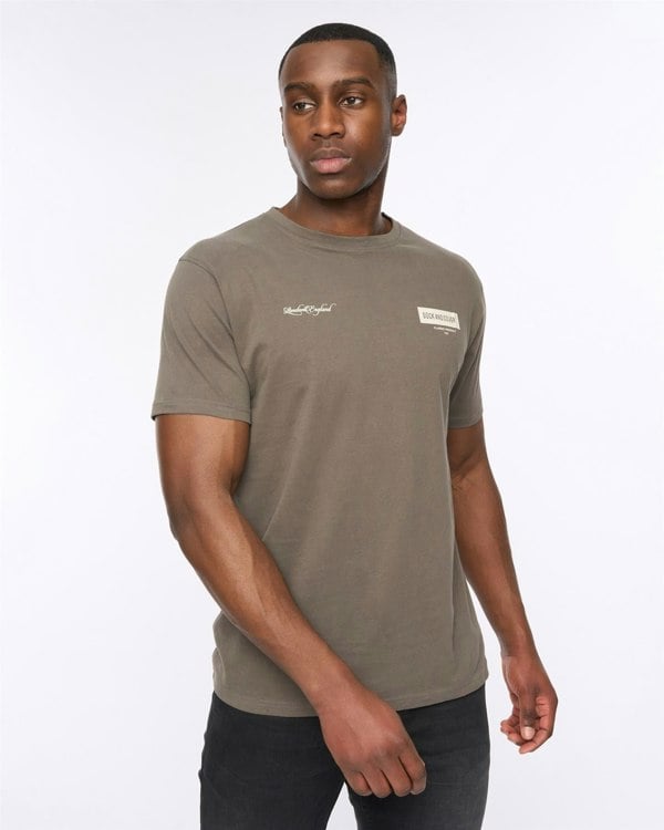 Duck and Cover Mersak T-Shirt Dark Olive