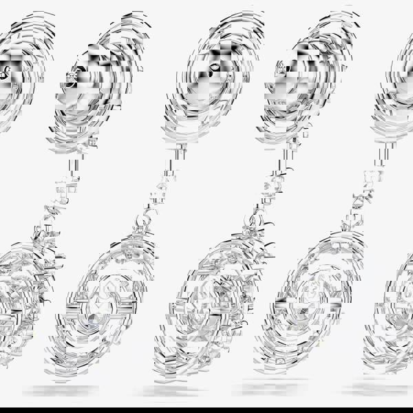 Swarovski Constella Rhodium Plated Dancing Stone Earrings 5738194