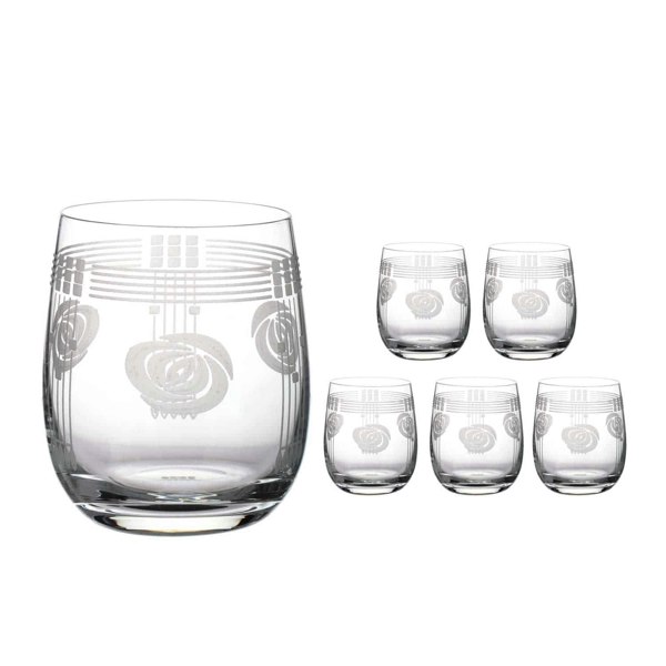 Set of 6 Crystal short Tumblers