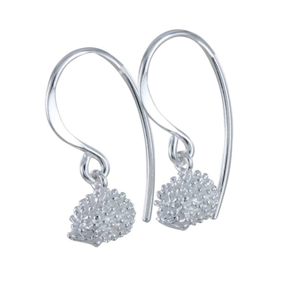 Sterling Silver Hedgehog Drop Earrings - Reeves & Reeves