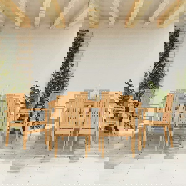 Berkfield Stackable Garden Chairs 6 pcs 56.5x57.5x91 cm Solid Wood Teak