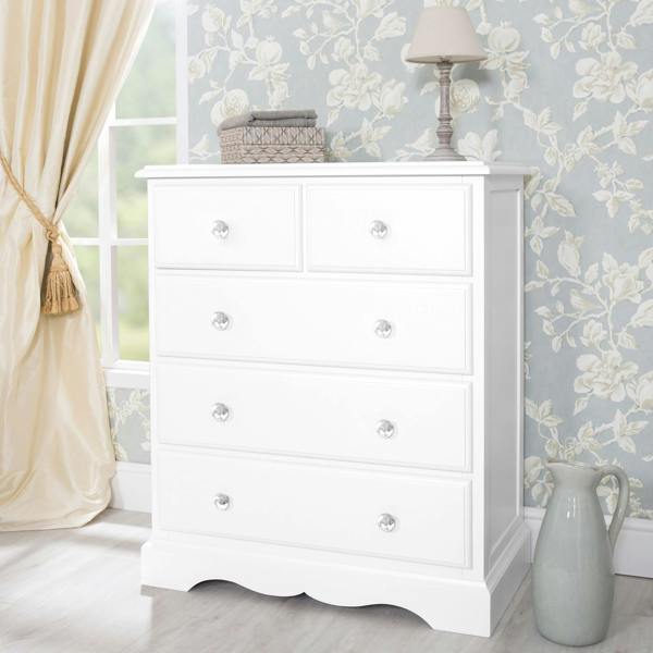 Statement Furniture Romance 2 Over 3 Chest of Drawers with Crystal Handles