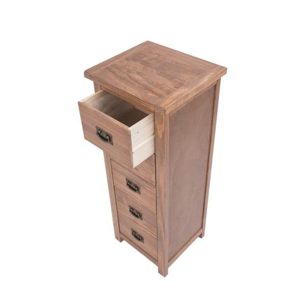 Cabinet Bits Padua 5 Drawer Narrow Chest of Drawers Bras Drop Handle