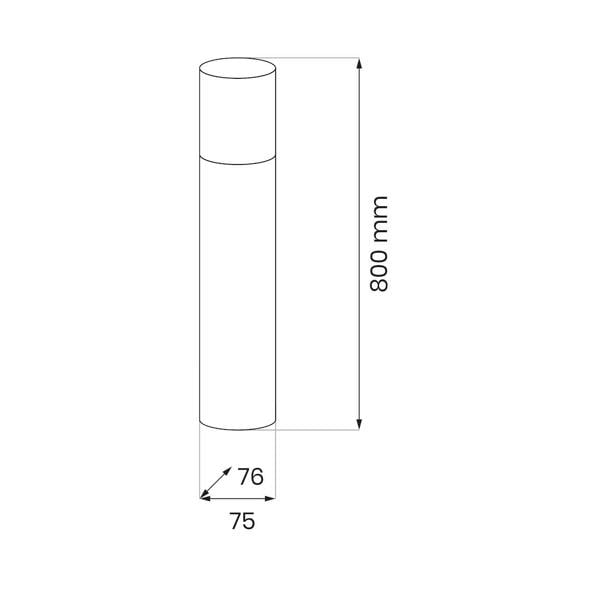 Milagro Harlem Garden Post 1xE27 IP44 80cm