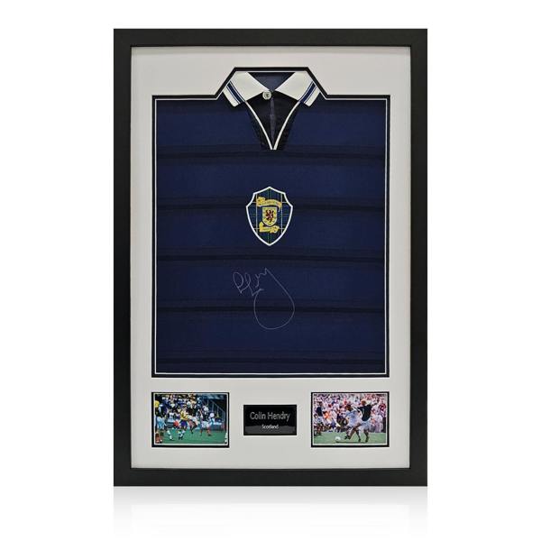 Colin Hendry Signed Scotland 1998 Shirt Premium Frame.