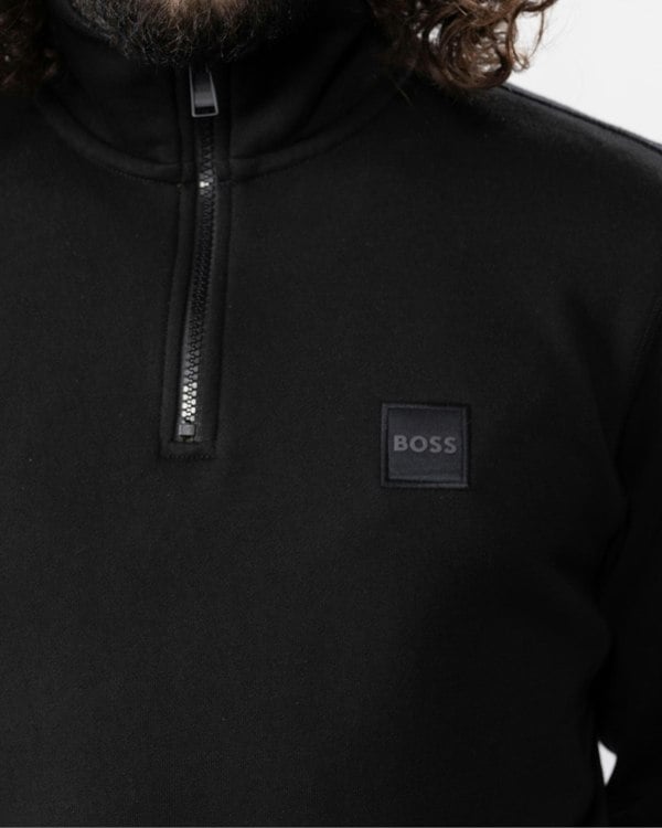 BOSS Orange Zetrust Mens 1/4 Zip Sweatshirt - Black 001