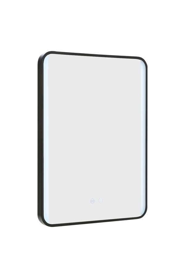 Living and Home Retangular LED Light Bathroom Vanity Mirror with Metal Frame