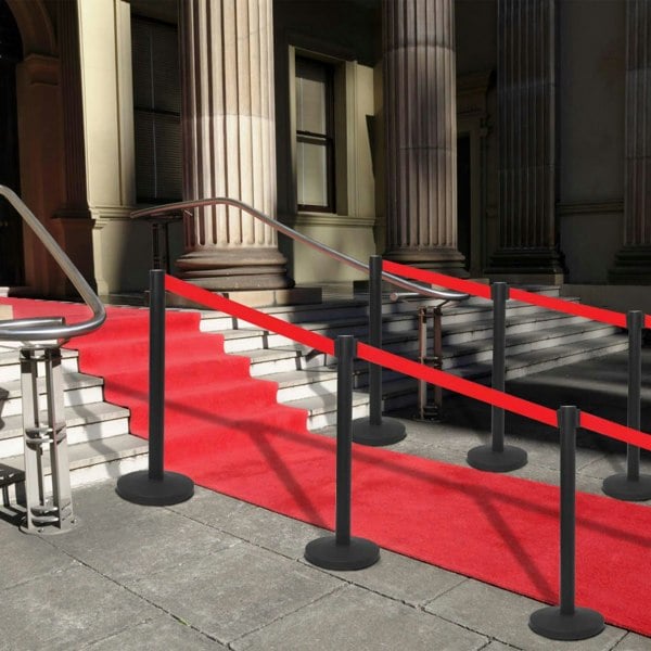 Berkfield Stanchion with Belt Airport Barrier Steel Black