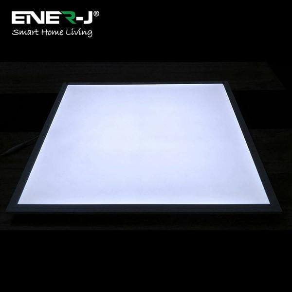 ENER-J 595x595x30mm 40W LED Slim Backlit Ceiling Panel, 6000K, IP20, Eco-Friendly, 2-Year Warranty - Pack of 6