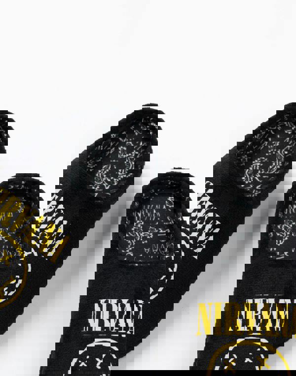 Nirvana Unisex Kids Black Logo Mule Slippers