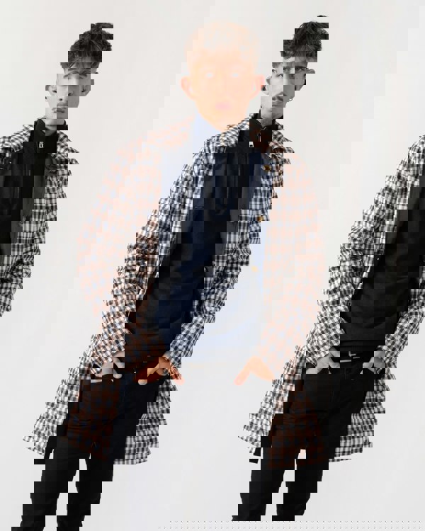 Aquascutum Mens Archival Reversible Mid Coat - Navy 11