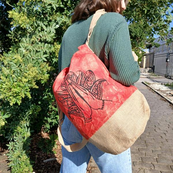 Serano All Natural Backpack - Orange Stonewash - Namaste Hand