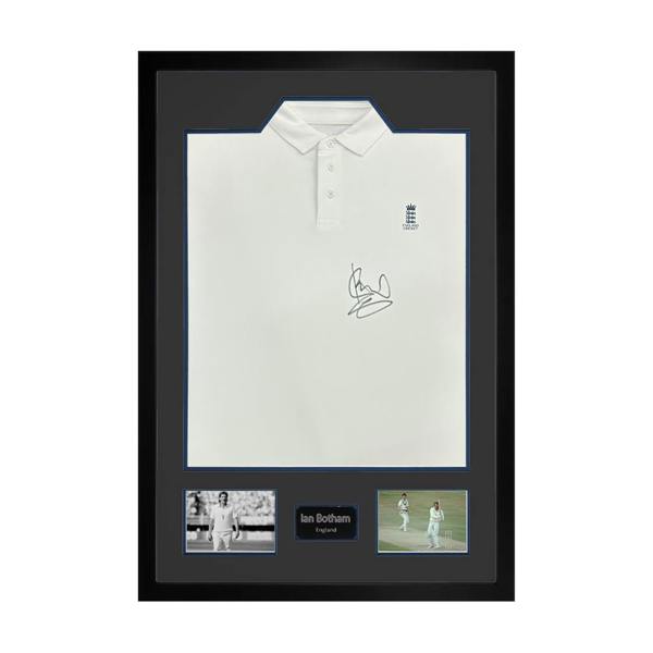 Ian Botham Signed England Shirt Premium Frame