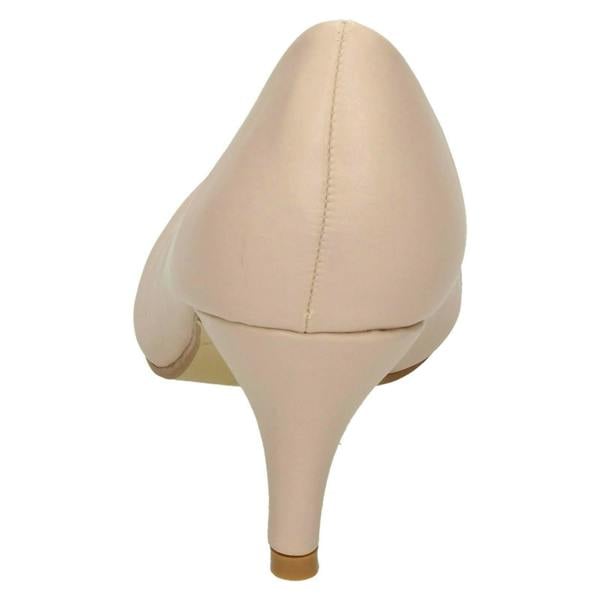 Spot On Ladies Spot On Mid Heel Pointed Toe Court Shoes
