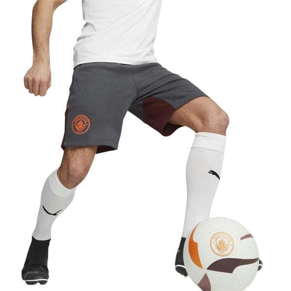 Puma Mens Casuals Elasticated Manchester City FC Football Shorts - Grey - 