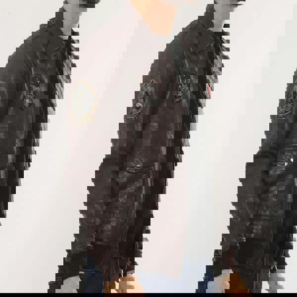 Leather Company Men's Leather Bomber Jacket Pilot Air Force Style