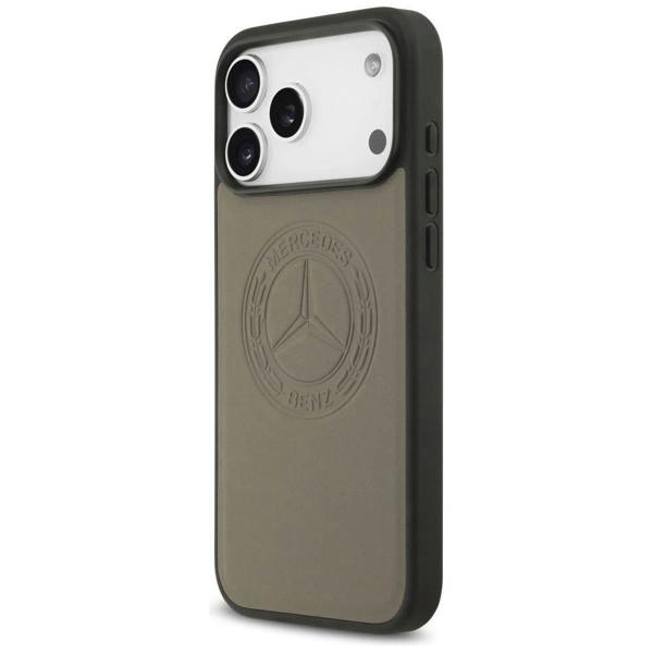 Mercedes Leather Vintage Logo Case with MagSafe for iPhone 17 Pro Max 6.9" Taupe - MEHMP17X25RICVLT