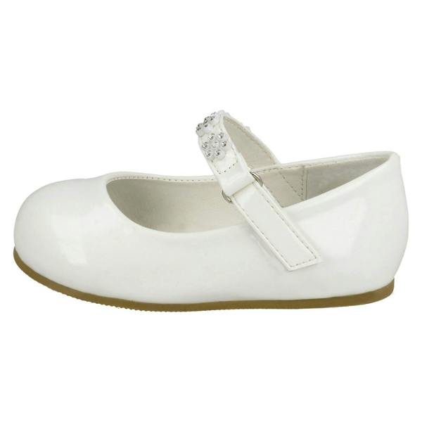 Spot On Girls Spot On Diamante Flower Strap Ballerinas H2487