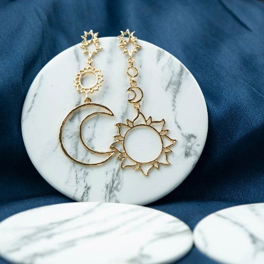 Half Moon Dangle Earrings