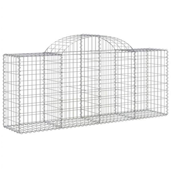 Berkfield Arched Gabion Baskets 3 pcs 200x50x80/100 cm Galvanised Iron