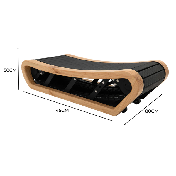 Body Revolution Curved Treadmill – Light Oak