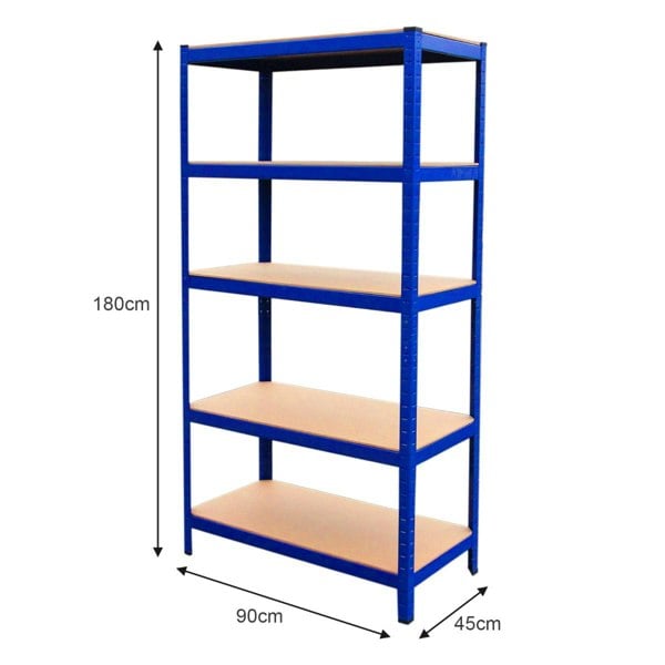 Monster Racking 9 x T-Rax Blue Metal Racking Units (90cm x 45cm x 180cm)