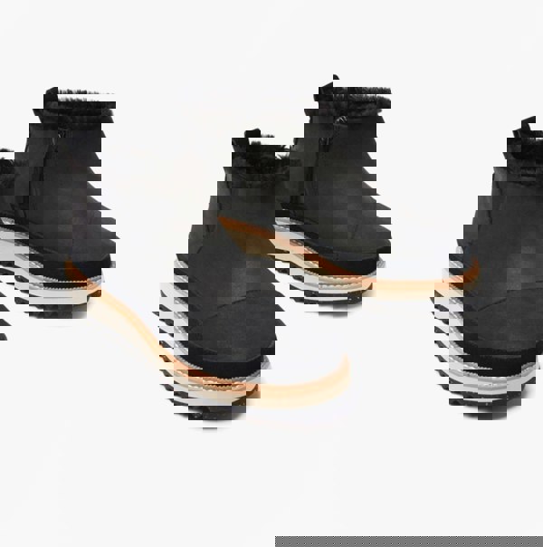 TOMS MARLO Womens Suede Sawtooth Sole Boots Black