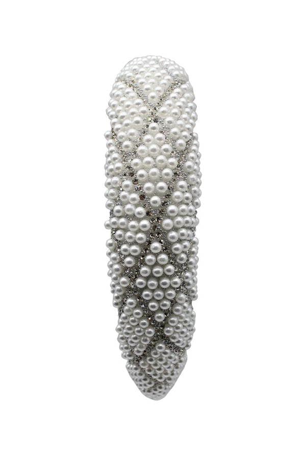 SVNX Lattice Style Crystal Gems and Pearl Headband