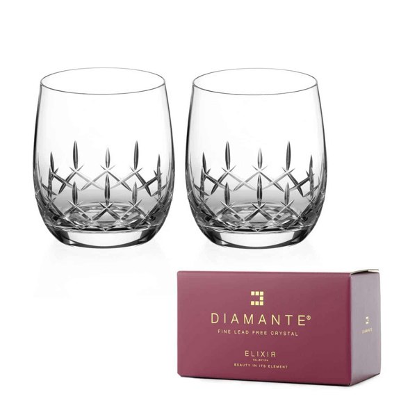 Diamante Classic Crystal Tumblers - Set of 2