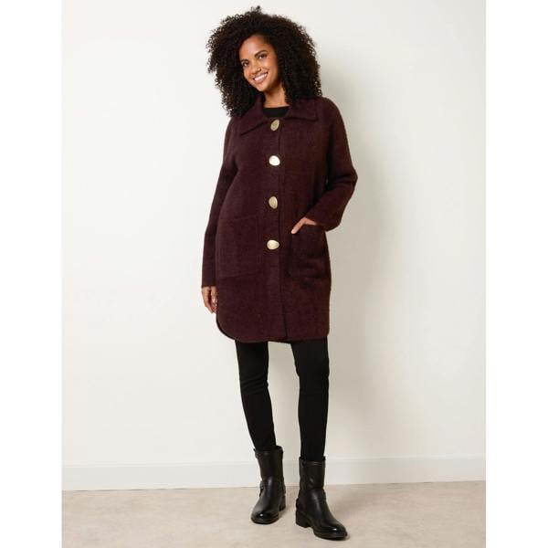 Blue Vanilla Overcoat With Classic Collar
