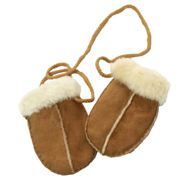 Eastern Counties Leather Baby Sheepskin Mittens - Chestnut