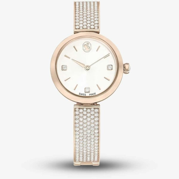 Swarovski Illumina Gold Tone Plated Champagne Crystal Watch 5671196
