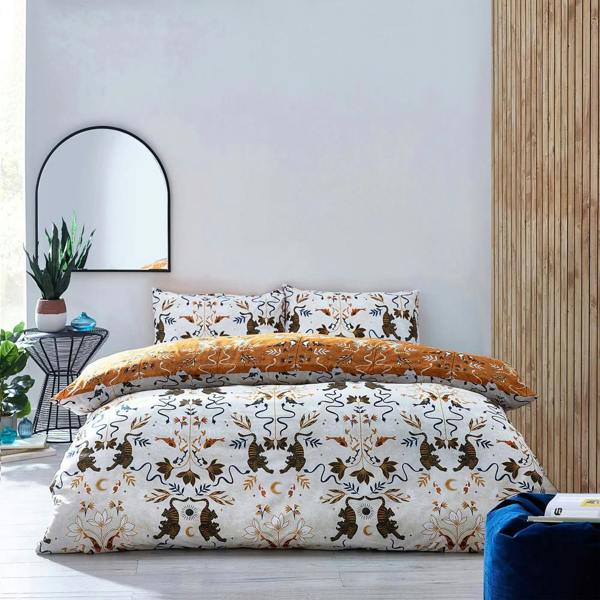 Furn Tiger Fish Botanical Duvet Cover Set - Multicoloured - 