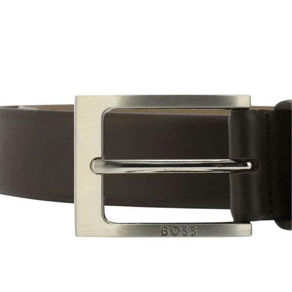 Boss Mens Leather Dress Belt - Black - 