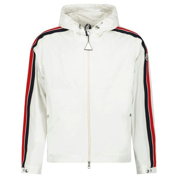 Moncler Olan Hooded Shell Jacket White - chancefashionco