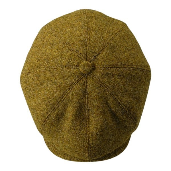 Gamble & Gunn Tarbert - 8 Panel British Made Harris Tweed Gorse Yellow Cap 