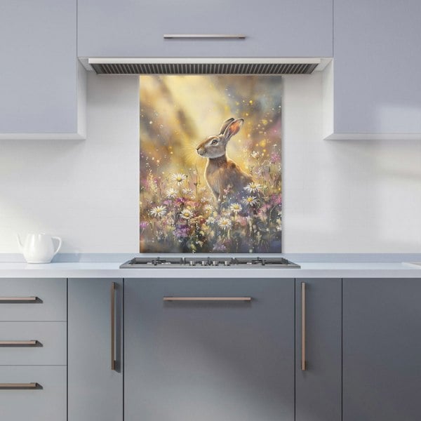 Warren Reed Hare in Meadow Glass Kitchen Splashback - 00013