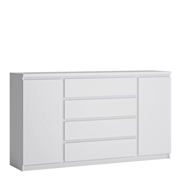 Furniture To Go Fribo 2 door 4 drawer wide sideboard in White
