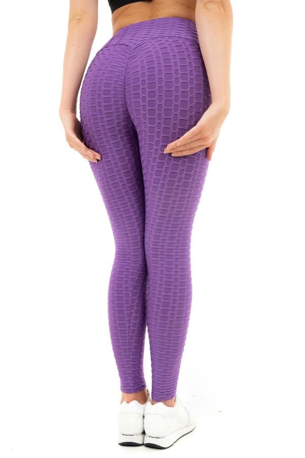 Smart Living Women's Honeycomb Waffle Leggings - Purple