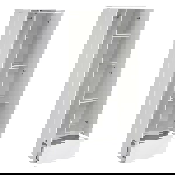 Furniture To Go Naia Wardrobe with 2 doors + 1 drawer in White High Gloss