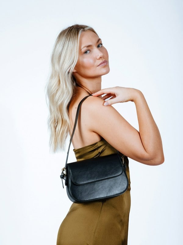 SVNX Rounded Crossbody Bag in Black