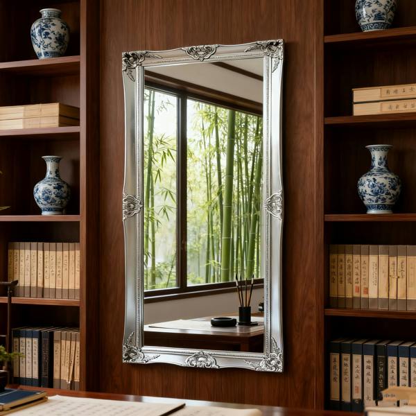 95CM WHITE ROUND MIRROR