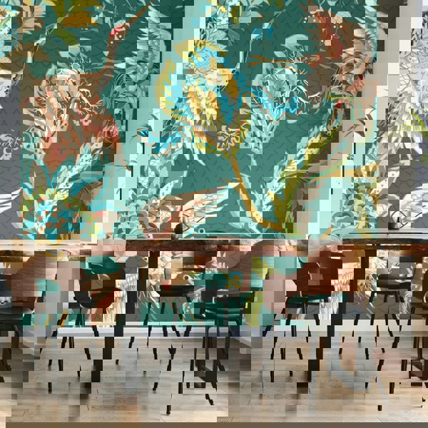 Origin Murals Cranes in Flight Wall Mural - Green