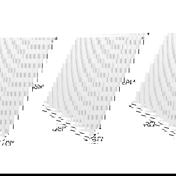 Monstershop Oval Column Radiator – 600mm x 1200mm – White