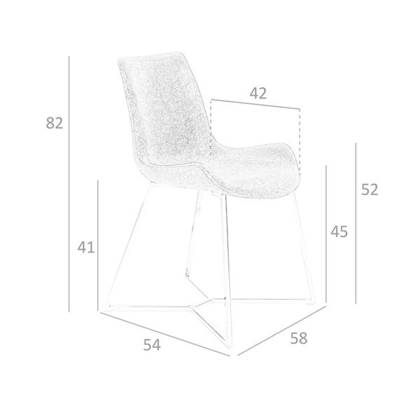 Angel Cerdá Dark Grey Fabric Chair 4009