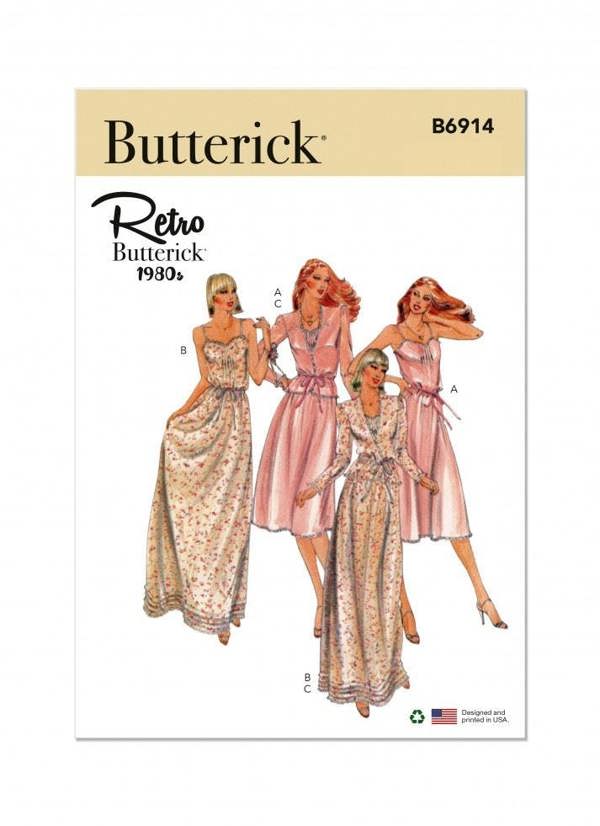 Butterick Sewing Pattern 6914, Dresses, Jackets, Vintage Style for Women, A5 (6-8-10-12-14) - Easy