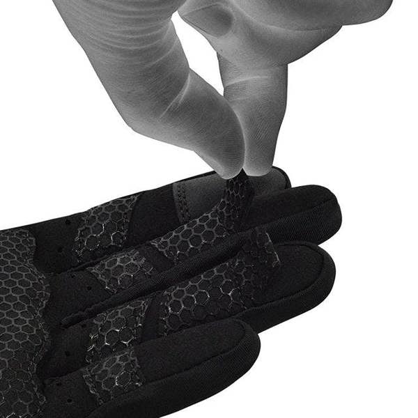 RDX Sports GYM WEIGHT LIFTING GLOVES W1 FULL BLACK PLUS