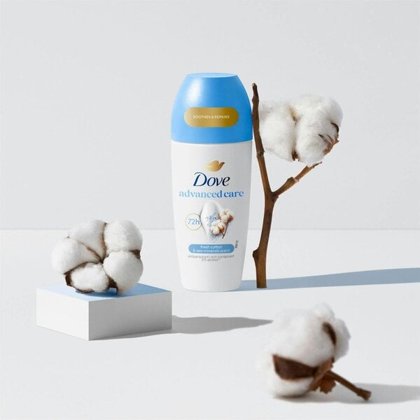 Dove Advanced Care Anti-Perspirant Roll On Fresh Cotton & Sea Minerals, 50ml