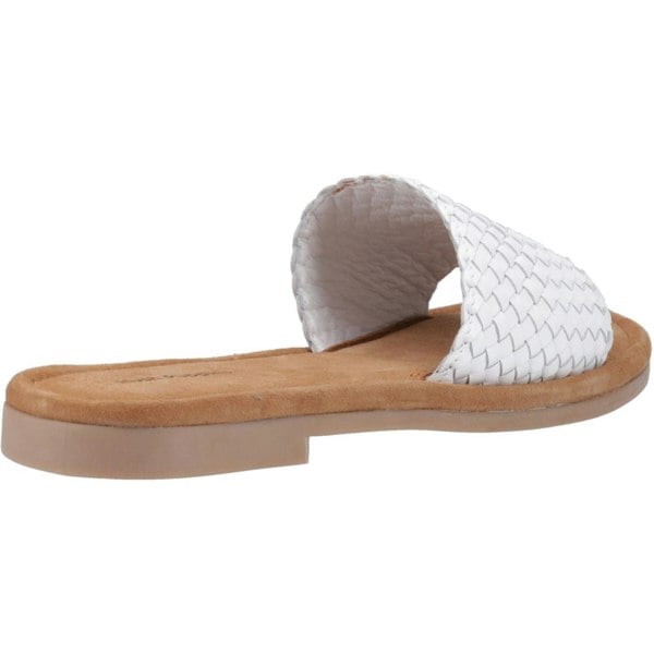 Hush Puppies Hetty Slide Leather Women's White Sandals
