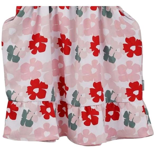 Trespass Girls Ever So Floral Smock Dress - Red - 
